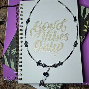 Handmade Mushroom necklace with Natural Stones